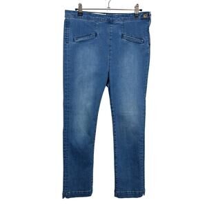 Anthropologie Pilcro Denim Legging Jeans Womens 29 Blue High Rise Split Hem